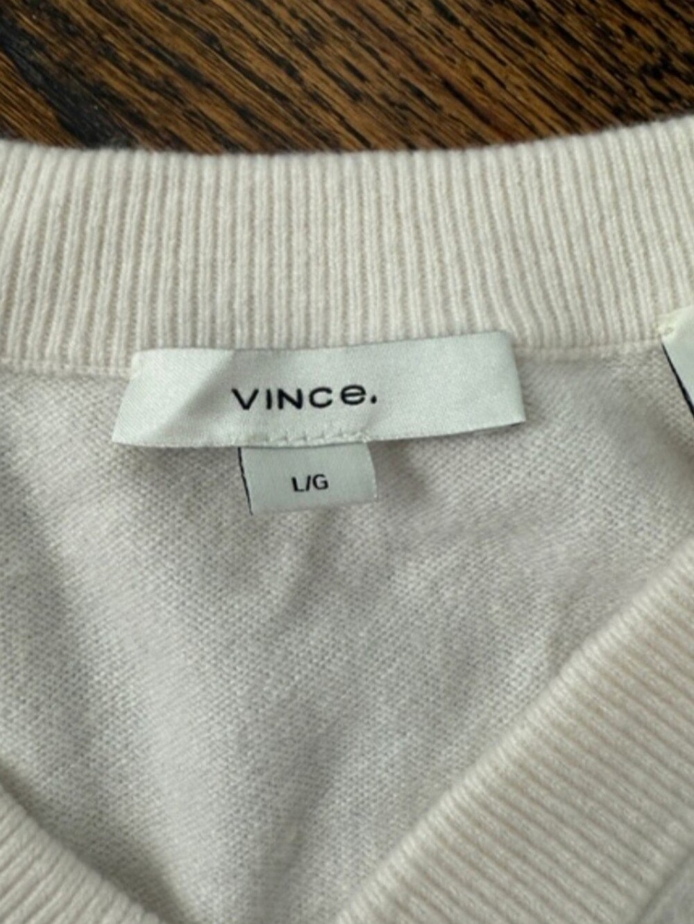NWOT Vince White V-Neck Wool&Cashmere Blend Vest - Picture 4 of 5